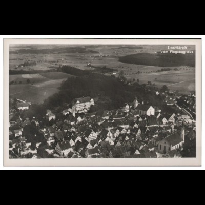 MW07421/ Leutkirch Foto AK seltenes Strähle Luftbild 30er Jahre