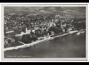 MW07273/ Eltville Foto AK seltenes Strähle Luftbild 30er Jahre