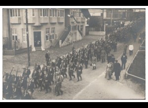 S4630/ Wangerooge Militär-Aufmarsch Foto Ak 1915 