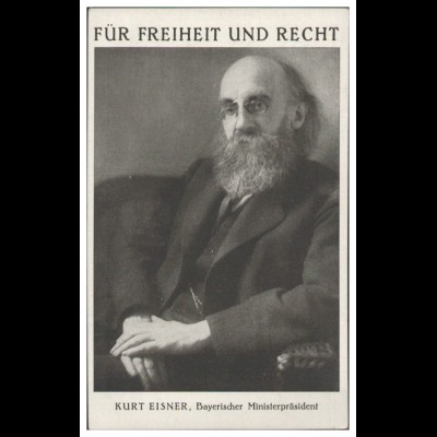 S4977/ Kurt Eisner Bayerischer Ministerpräsident ermordet 1919 AK 