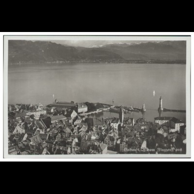 MW07621/ Lindau Bodensee Foto AK seltenes Strähle Luftbild 30er Jahre