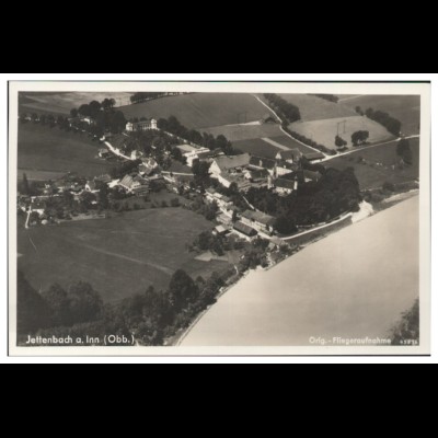 MW08018/ Jettenbach am Inn Foto AK seltenes Strähle Luftbild 30er Jahre