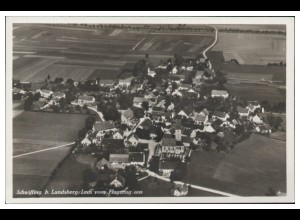 MW07811/ Schwifting b. Landsberg Foto AK seltenes Strähle Luftbild 30er Jahre
