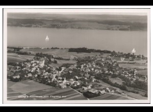 MW07812/ Utting am Ammersee Foto AK seltenes Strähle Luftbild 30er Jahre
