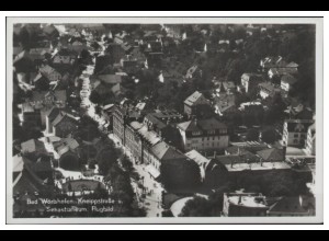 MW07822/ Bad Wörishofen Kneippstr. Foto AK seltenes Strähle Luftbild 30er Jahre