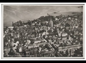 MW08023/ Konstanz Foto AK seltenes Strähle Luftbild 30er Jahre