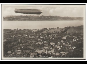 MW08109/ Zeppelin ü. Hemigkofen Foto AK seltenes Strähle Luftbild 30er Jahre