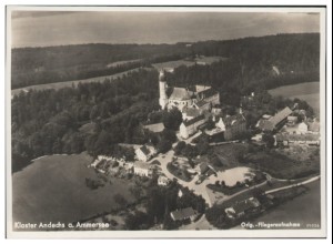 MW08773/ Kloster Andechs Foto AK seltenes Strähle Luftbild 30er Jahre