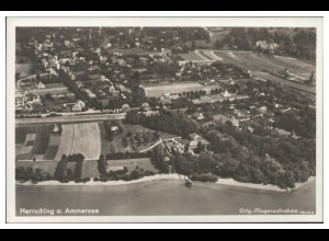 MW08759/ Herrsching a. Ammersee Foto AK seltenes Strähle Luftbild 30er Jahre