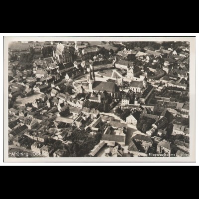 MW08791/ Altötting Foto AK seltenes Strähle Luftbild 30er Jahre