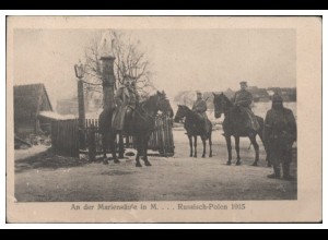 Y27733/ Soldaten an der Mariensäule Russland-Polen 1915
