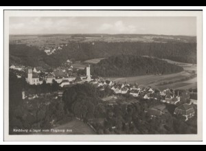 MW01295/ Kirchberg Jagst Foto AK seltenes Strähle Luftbild ca.1935