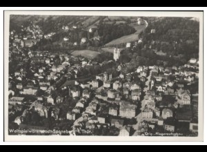 MW01428/ Sonneberg Thüringen Foto AK seltenes Strähle Luftbild ca.1938