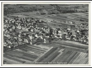 MW01991/ Hügelsheim am Rh. AK seltenes Strähle Luftbild ca.1935