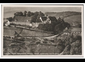 MW02049/ Durbach Schloß Staufenberg Foto AK seltenes Strähle Luftbild 30er Jahre
