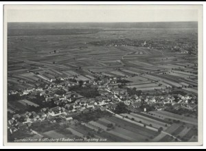 MW02053/ Dundenheim b. Offenburg AK seltenes Strähle Luftbild 30er Jahre