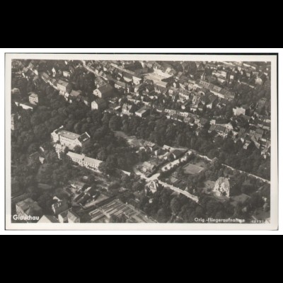 MW02223/ Glauchau Foto AK seltenes Strähle Luftbild 30er Jahre