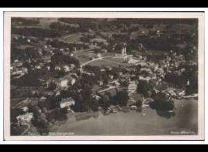 MW02586/ Tutzing Foto AK seltenes Strähle Luftbild 30er Jahre
