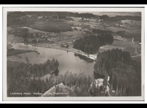 MW02608/ Lindenberg i. Allgäu Foto AK seltenes Strähle Luftbild 30er Jahre