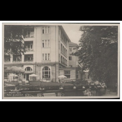 MW02387/ Wildbad Hotel Quellenhof Foto AK seltenes Strähle Luftbild 30er Jahre