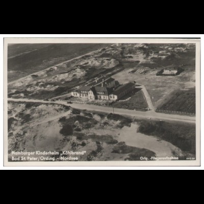 MW03759/ St. Peter-Ording Kinderheim Foto AK seltenes Strähle Luftbild 30erJahre
