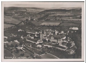 MW02740/ Schöntal a. J. Foto AK seltenes Strähle Luftbild 30er Jahre