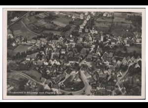 MW03179/ Emskirchen b. Nürnberg Foto AK seltenes Strähle Luftbild 30er Jahre