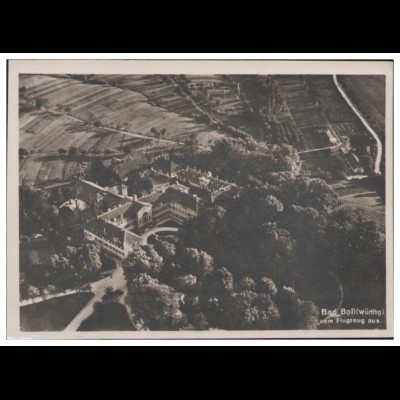 MW03133/ Bad Boll Foto AK seltenes Strähle Luftbild 30er Jahre