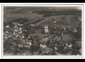 MW02930/ Hohegeiß Harz Foto AK seltenes Strähle Luftbild 30er Jahre
