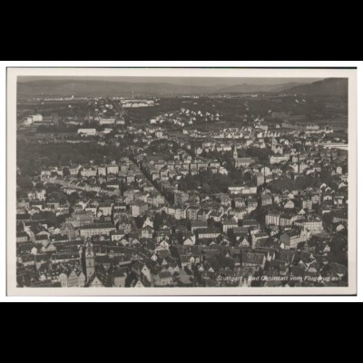 MW11125/ Stuttgart Cannstatt Foto AK seltenes Strähle Luftbild 30er Jahre