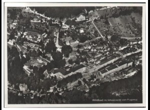 MW02857/ Wildbad Foto AK seltenes Strähle Luftbild 30er Jahre