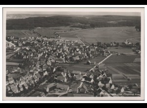 MW03473/ Ehningen b. Böblingen Foto AK seltenes Strähle Luftbild 30er Jahre