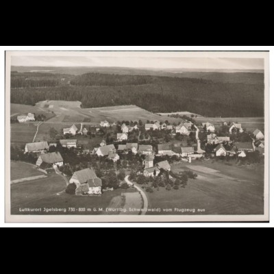 MW03490/ Igelsberg b. Freudenstadt Foto AK seltenes Strähle Luftbild 30er Jahre