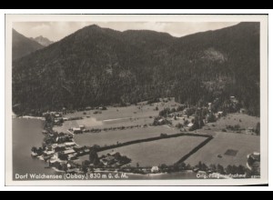 MW03570/ Dorf Walchensee Foto AK seltenes Strähle Luftbild 30er Jahre