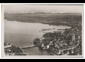 MW03599/ Konstanz Foto AK seltenes Strähle Luftbild 30er Jahre