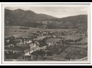 MW04084/ Benediktbeuren Foto AK seltenes Strähle Luftbild 30er Jahre