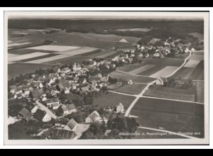 MW03791/ Niederrieden b. Memmingen Foto AK seltenes Strähle Luftbild 30er Jahre