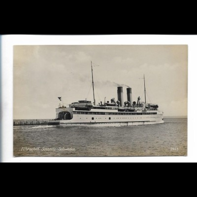 MM1289/ Fährschiff Preussen Sassnitz - Schweden Foto AK ca.1925
