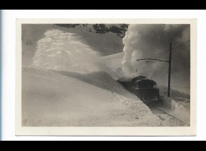 XX18678/ Schneeschleuder der Berninabahn Foto AK Schweiz ca.1930
