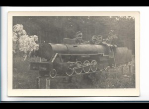 XX18755/ Soldaten russischer imit. Panzerzug Foto AK ca.1940