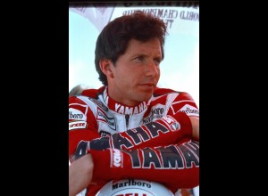 Dia0125/ DIA Foto Motorrad-Rennfahrer Eddi Lawson 1985