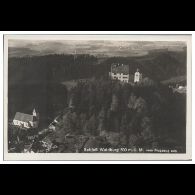 MW09097/ Schloss Waldburg Foto AK seltenes Strähle Luftbild 30er Jahre