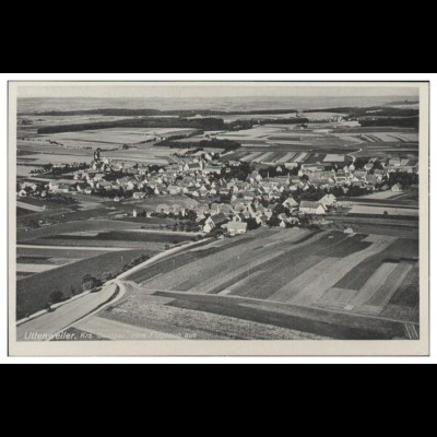 MW09094/ Uttenweiler AK seltenes Strähle Luftbild 30er Jahre