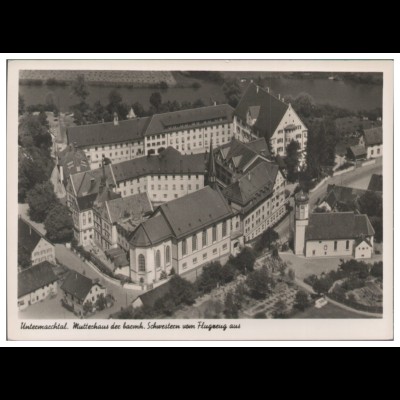 MW09092/ Untermarchtal Mutterhaus Foto AK seltenes Strähle Luftbild 30er Jahre