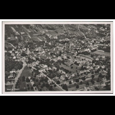 MW09166x/ Weil am Rhein Foto AK seltenes Strähle Luftbild 40er Jahre