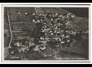 MW09170/ Schönborn b,. Diez Foto AK seltenes Strähle Luftbild 30er Jahre