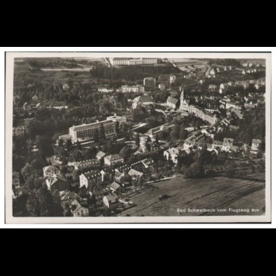 MW09175x/ Bad Schwalbach Foto AK seltenes Strähle Luftbild 30er Jahre