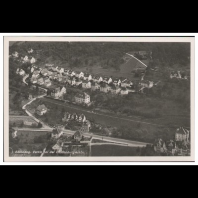 MW09243/ Backnang Foto AK seltenes Strähle Luftbild 30er Jahre