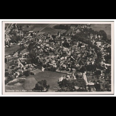 MW09254x/ Isny im Allgäu Foto AK seltenes Strähle Luftbild 30er Jahre