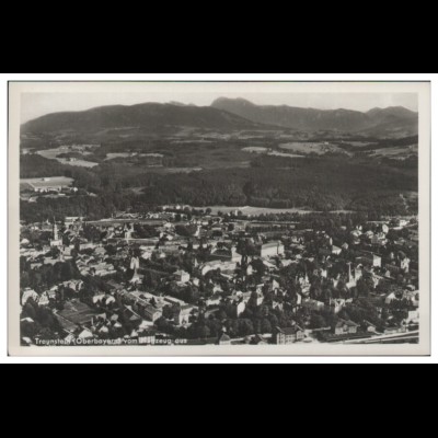 MW09380/ Traunstein Foto AK seltenes Strähle Luftbild 30er Jahre
